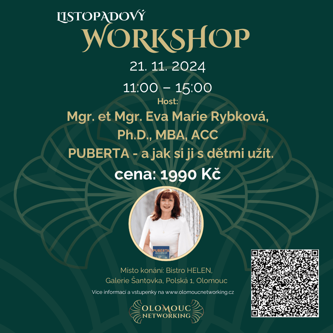 Listopadový workshop Puberta a jak si ji s dětmi užít 21.11.2024