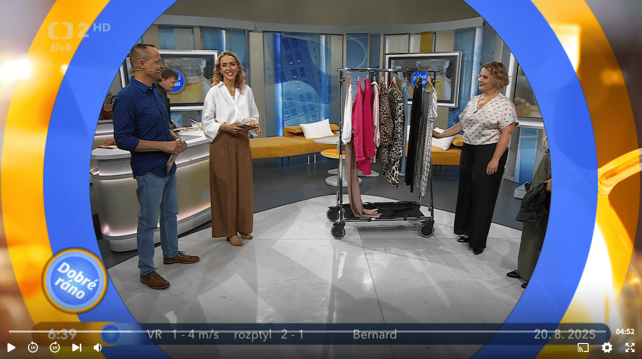 Vysílání Dobré ráno - Móda po čtyřicítce